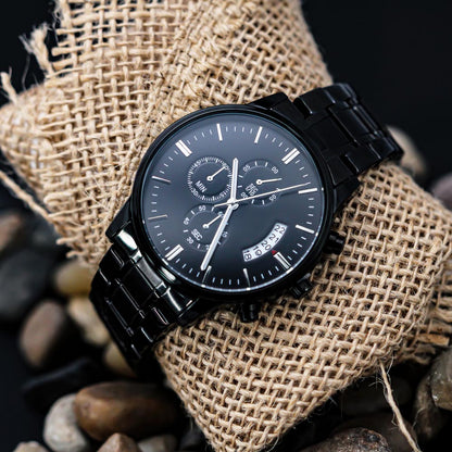 I Love You To The Mountains and Back - Engraved Metallic Watch
