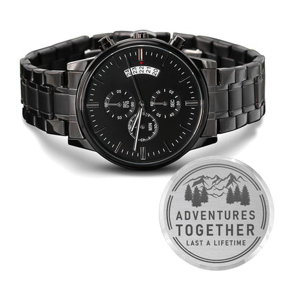 Adventures Together - Engraved Metallic Watch
