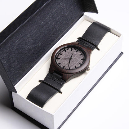 Love Grows With Each Step - Engraved Wooden Watch
