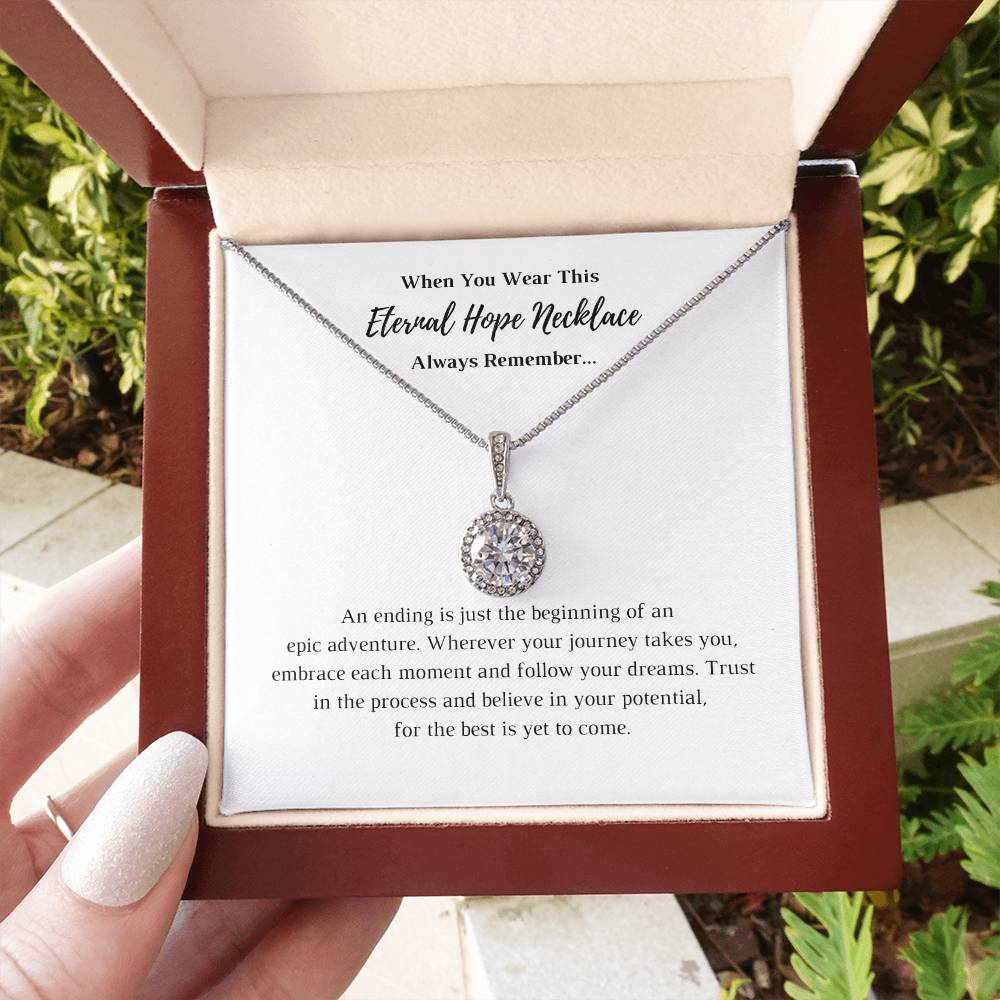 An ending is just the beginning - Eternal Hope Necklace and Message Card