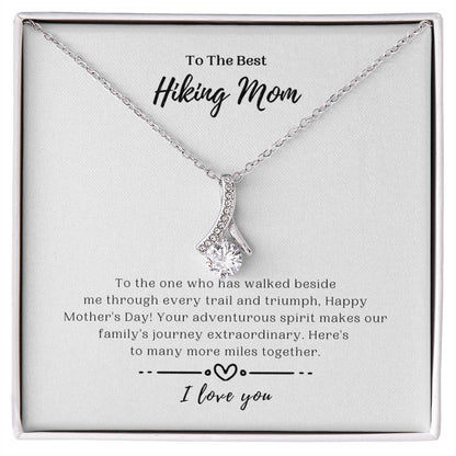 To The Best Hiking Mom - White Gold Alluring Beauty Necklace