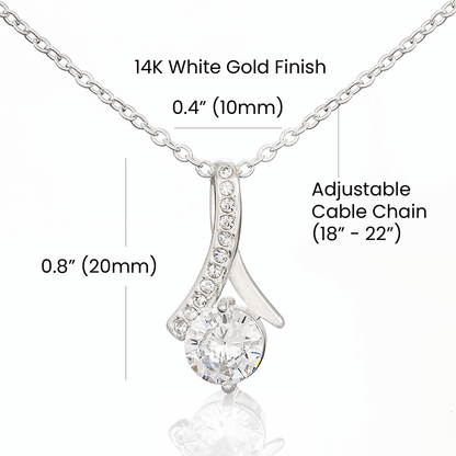 To The Best Hiking Mom - White Gold Alluring Beauty Necklace