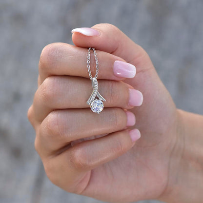 To The Best Hiking Mom - White Gold Alluring Beauty Necklace