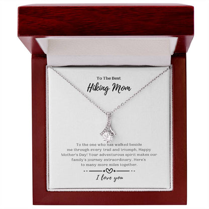 To The Best Hiking Mom - White Gold Alluring Beauty Necklace