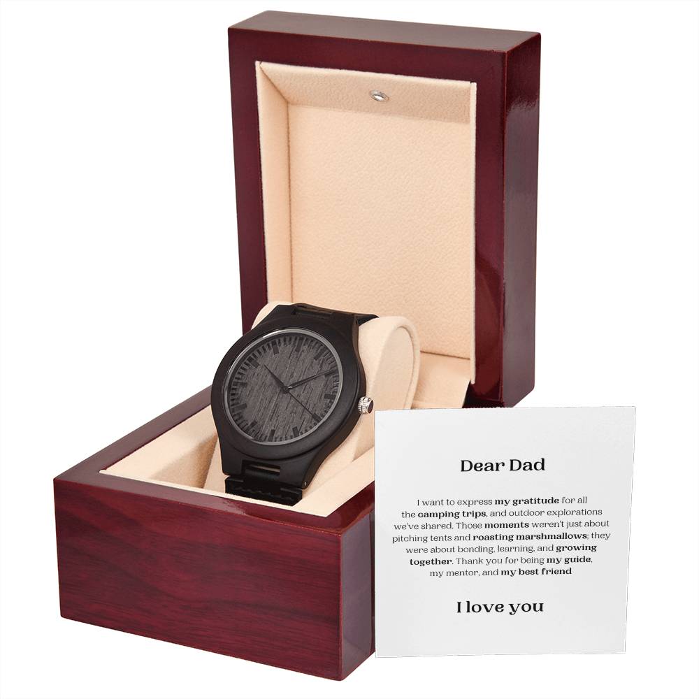 Dear Dad - Express My Gratitude - Wooden Watch and Message Card