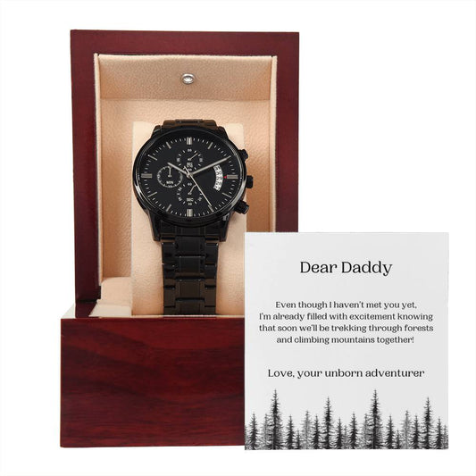 Dear Daddy - Trekking Through Forests - Metallic Watch and Message Card